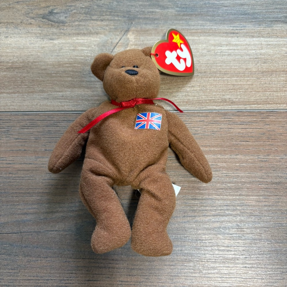 Vintage (1993) McDonald’s Teenie Beanie Babies Britannia the ‘British Flag ‘Bear